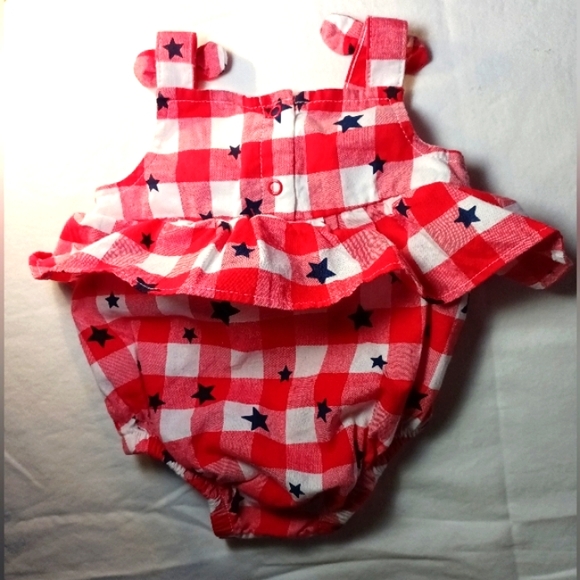 Red, white & blue with stars Outfit, with a matching bow headband - Picture 4 of 4
